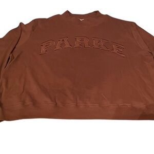 PARKE Monotone Brown Mock Neck Sweatshirt – XXL (NWOT)
